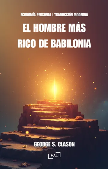 Tapa de El hombre más rico de Babilonia, de George S. Clason (tapa azul)