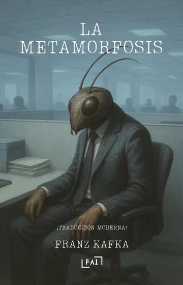 Tapa de La metamorfosis, de Franz Kafka (tapa azul)
