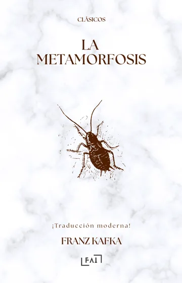 Tapa de La metamorfosis, de Franz Kafka (tapa blanca)