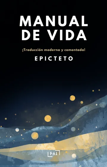 Tapa de Manual de vida, de Epicteto (tapa azul)