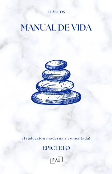 Tapa de Manual de vida, de Epicteto (tapa blanca)