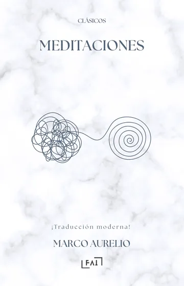 Tapa de Meditaciones, de Marco Aurelio (tapa blanca)