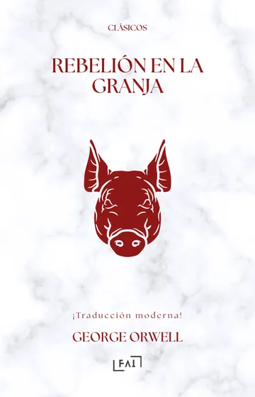 Tapa de Rebelión en la granja, de George Orwell